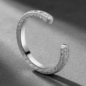 vintage ring enhancer wrap band engraved milgrain ring spacer orospot