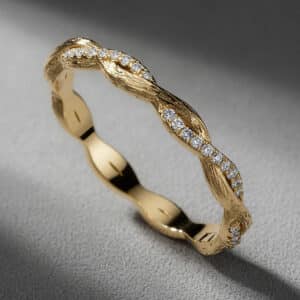 braided diamond eternity band infinity ring nature inspired diamonds orospot